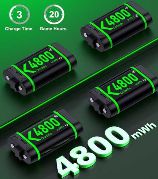 4x4800mWh ładowarka do kontrolerów Xbox One/Xbox Series X|S