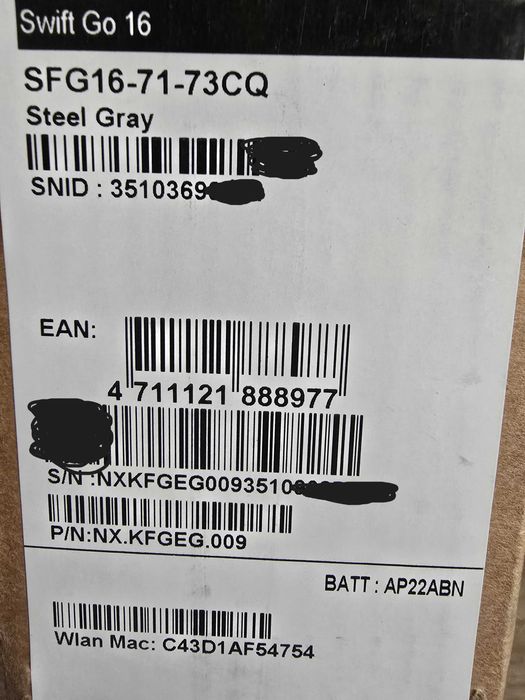 ACER Swift Go 16 3,2K OLED Intel i7-13700H 32GB RAM 1TB SSD Windows 11