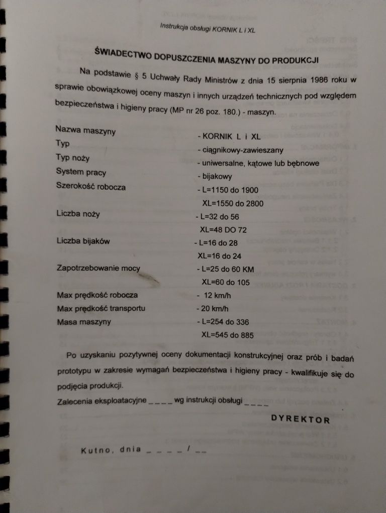Rozdrabniacz/mulczer/kosiarka bijakowa Unia Kornik szer. 2,8 m 280 cm