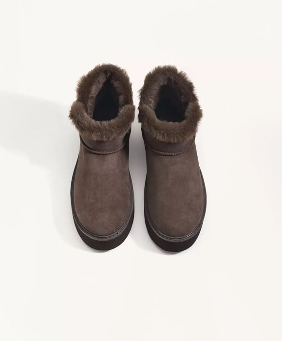 Oysho натуральная замша ботинки ugg на платформе