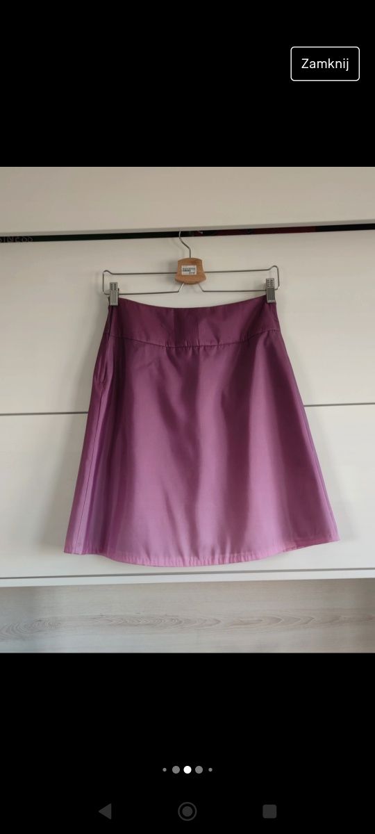 Nowa z metką spódnica skirt H&M liliowa wrzosowa XS/34/6