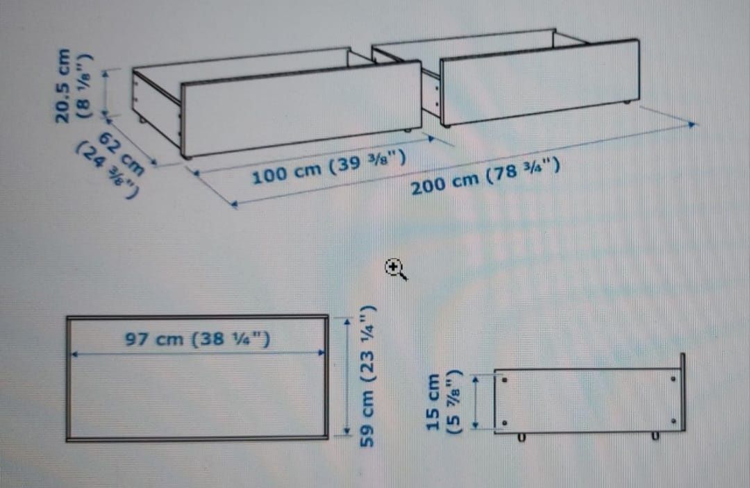 MALM szuflady Ikea, pojemnik na pościel