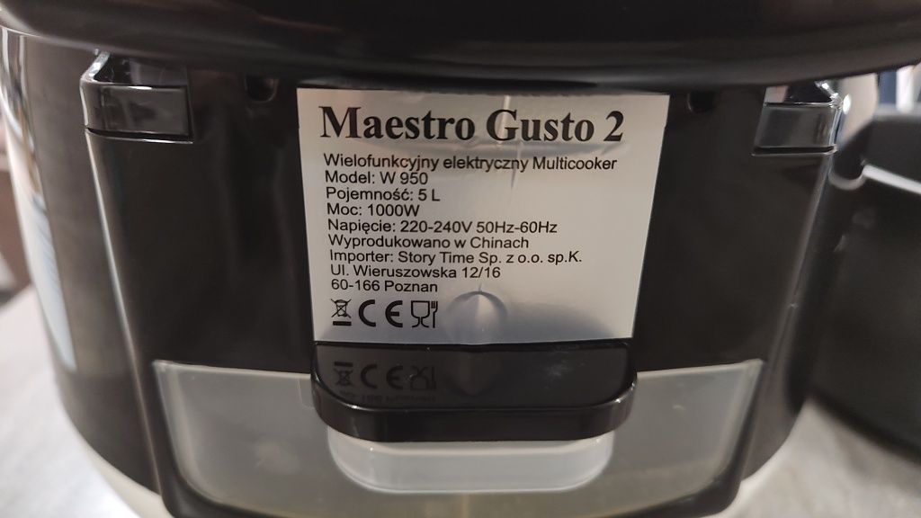 Multicooker Robot gotujący Maestro Gusto 2 welmax