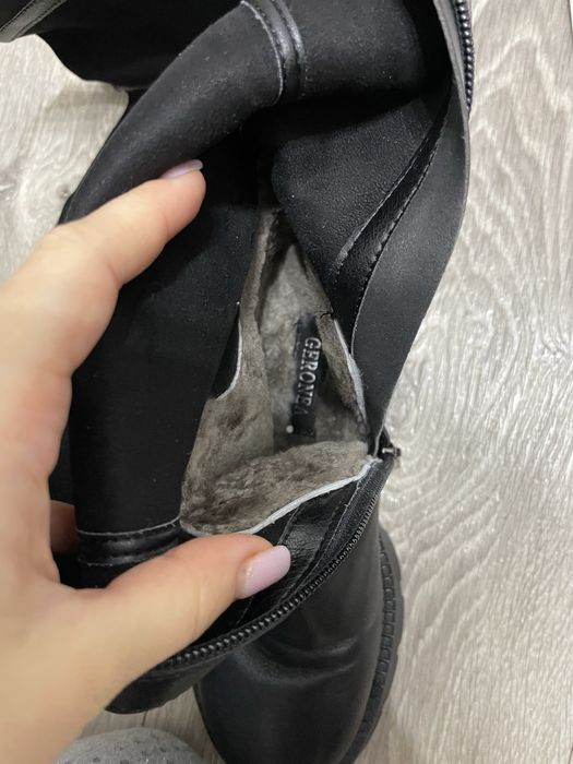 Зимові шкіряні сапоги