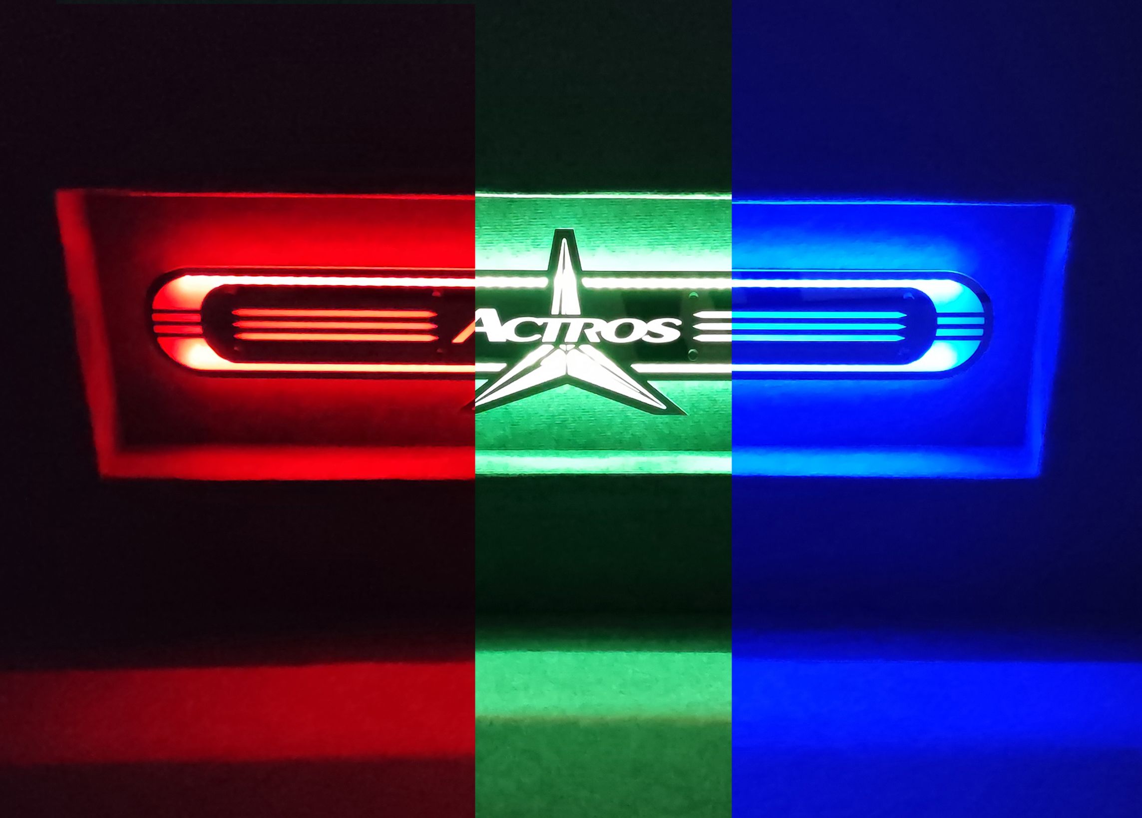 Mercedes Actros Lustro LED  na tylna sciane, nad łóżko MB01-RGB