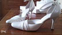buty/pantofelki ślubne roz. 37 firmy Arte di Roma ze skóry cielęcej