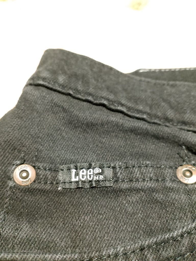 Czarne Damskie Spodnie Jeansowe Dżinsowe Lee Boyfriend Fit Vintage 90'
