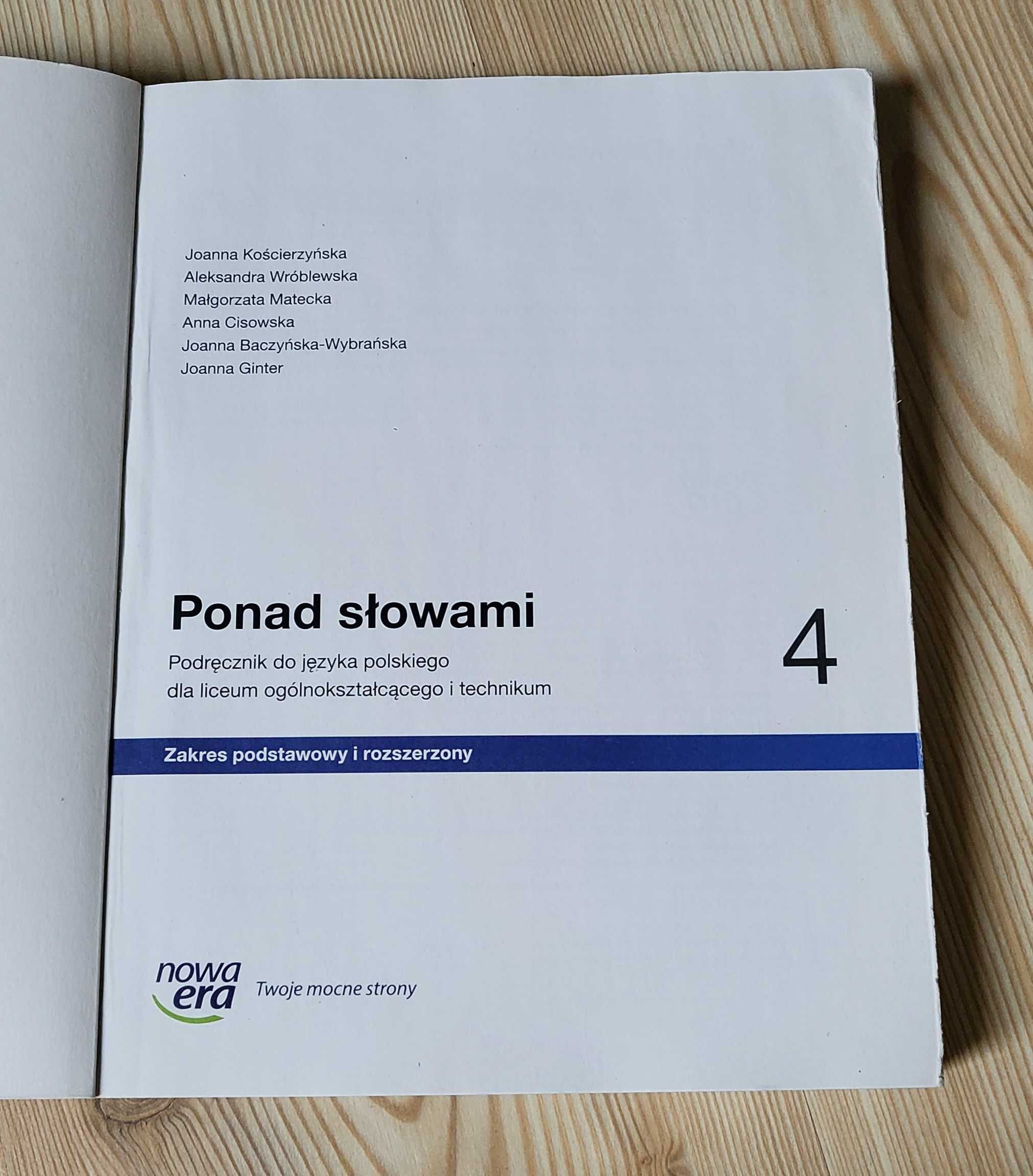 Ponad Słowami 4 Podręcznik języka polskiego