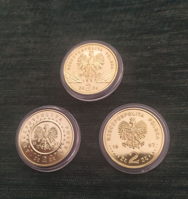 2zł okolicznościowe, 3 monety z 1997r