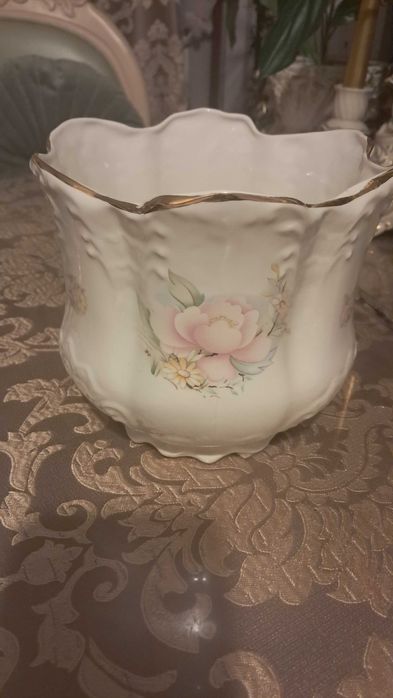 Doniczka porcelanowa donica porcelana malowana