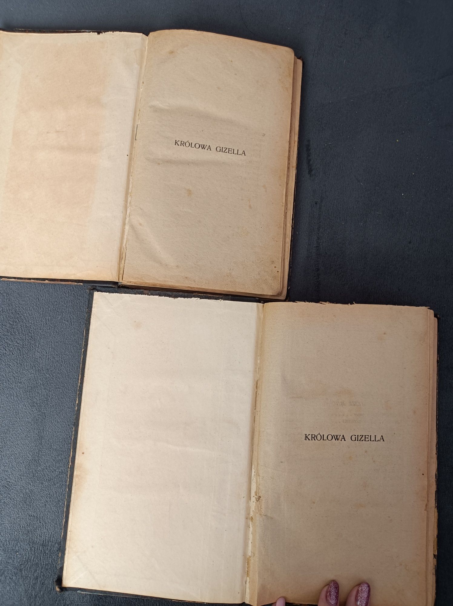 Książki Królowa Gizela tom pierwszy i drugi z roku 1927