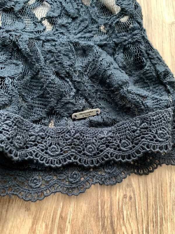 Abercrombie & Fitch A&F / bluzka top koronka koronkowy  baskinka 36 S