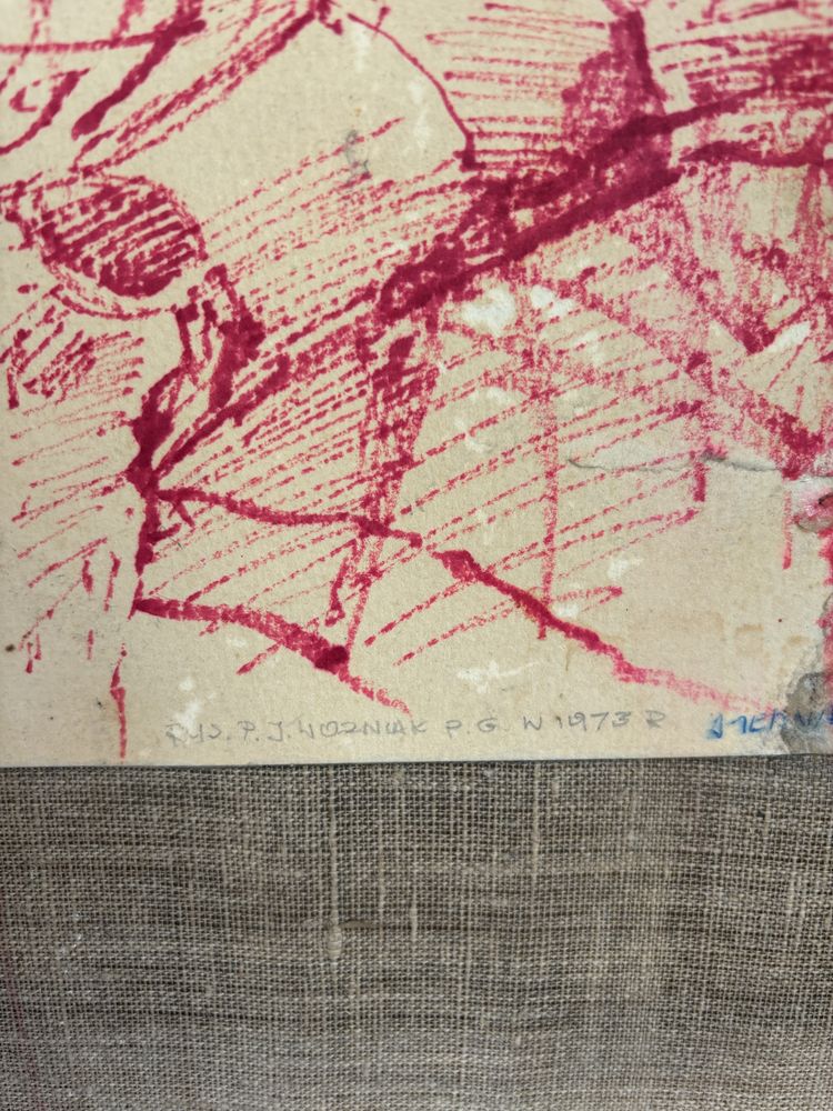 Rysunek, grafika 1972r. ładnie się prezentuje Polecam