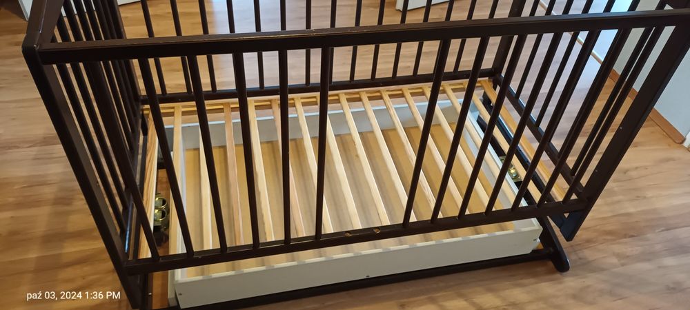 Łóżeczko dziecięce 120x60 na biegunach