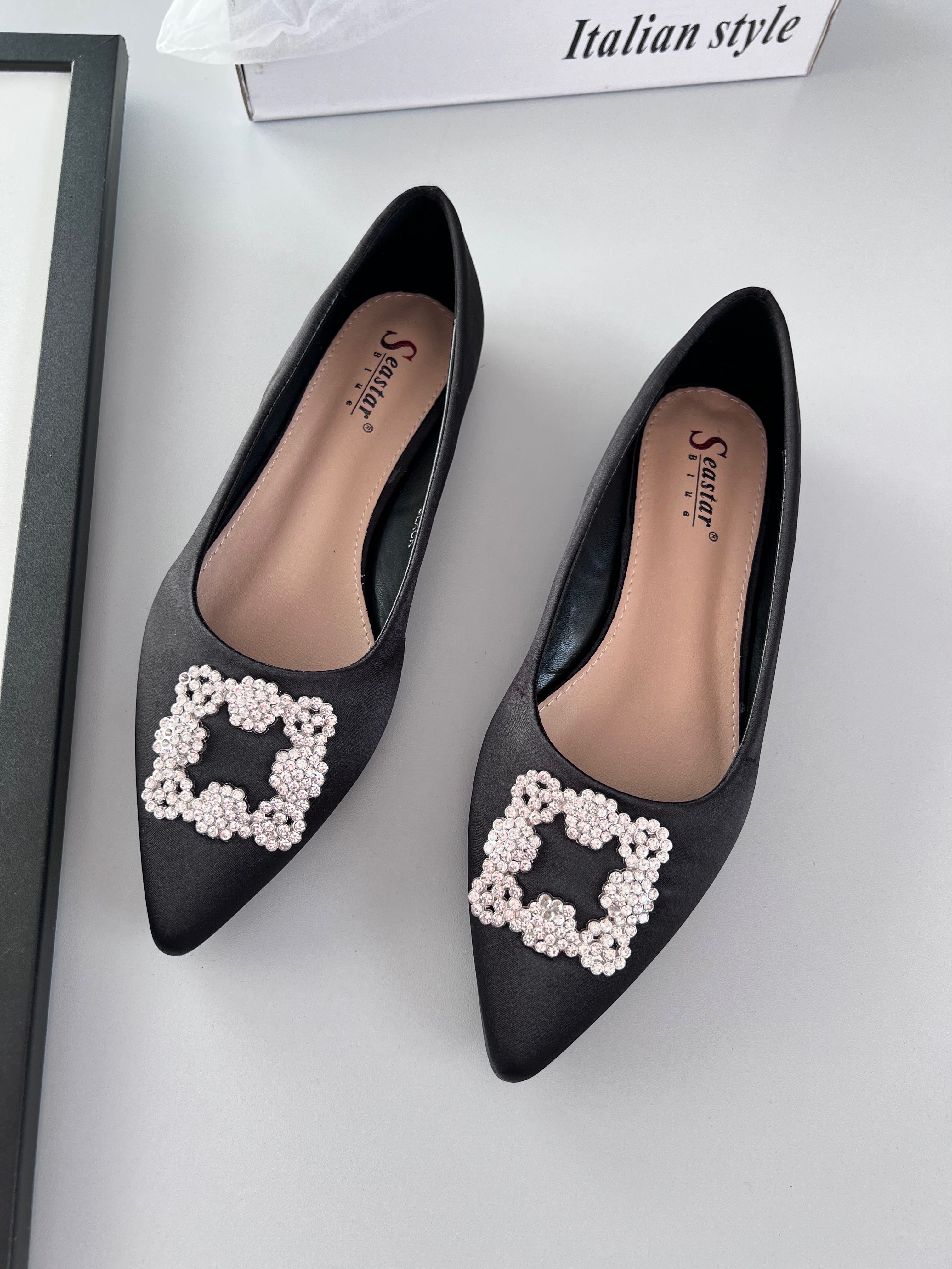 36 NOWE baleriny damskie w szpic z cyrkoniami