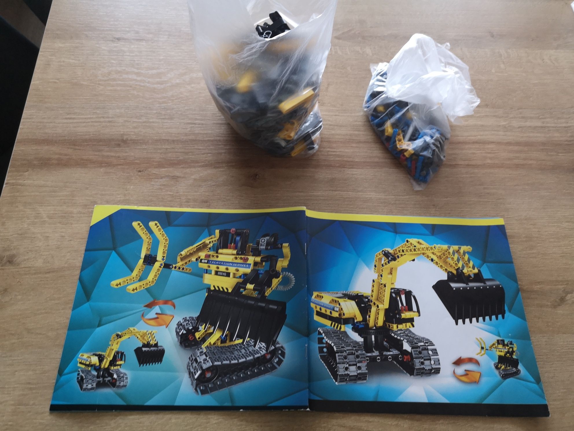 Lego 2w1, koparka oraz robot