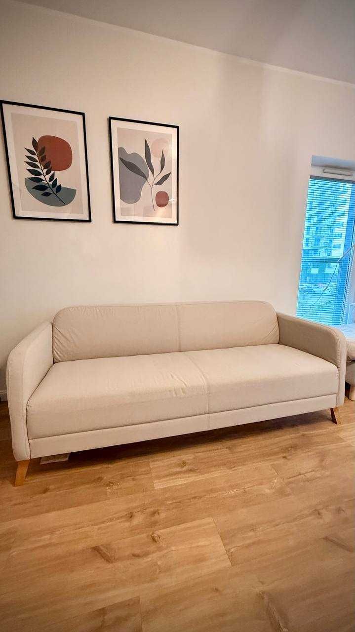 Kanapa / Sofa 3-osobowa, beżowa, IKEA, LINANÄS