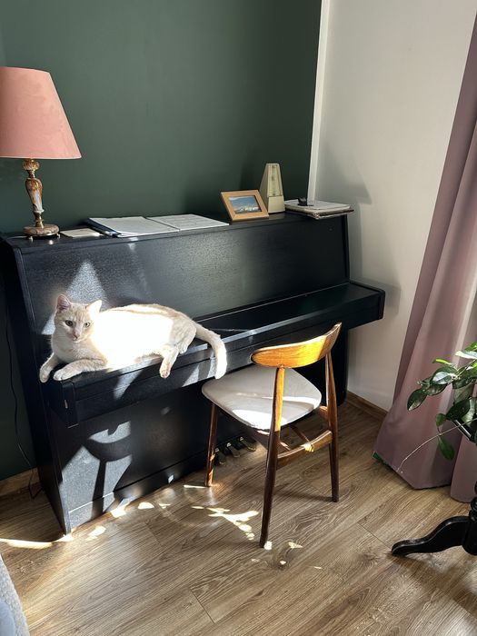 Pianino czarne, pianino Th. Betting.