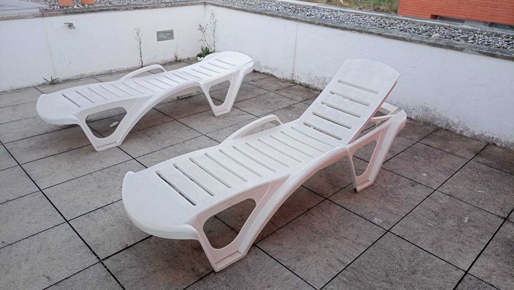 2 espreguiçadeiras de jardim – Ajustáveis
