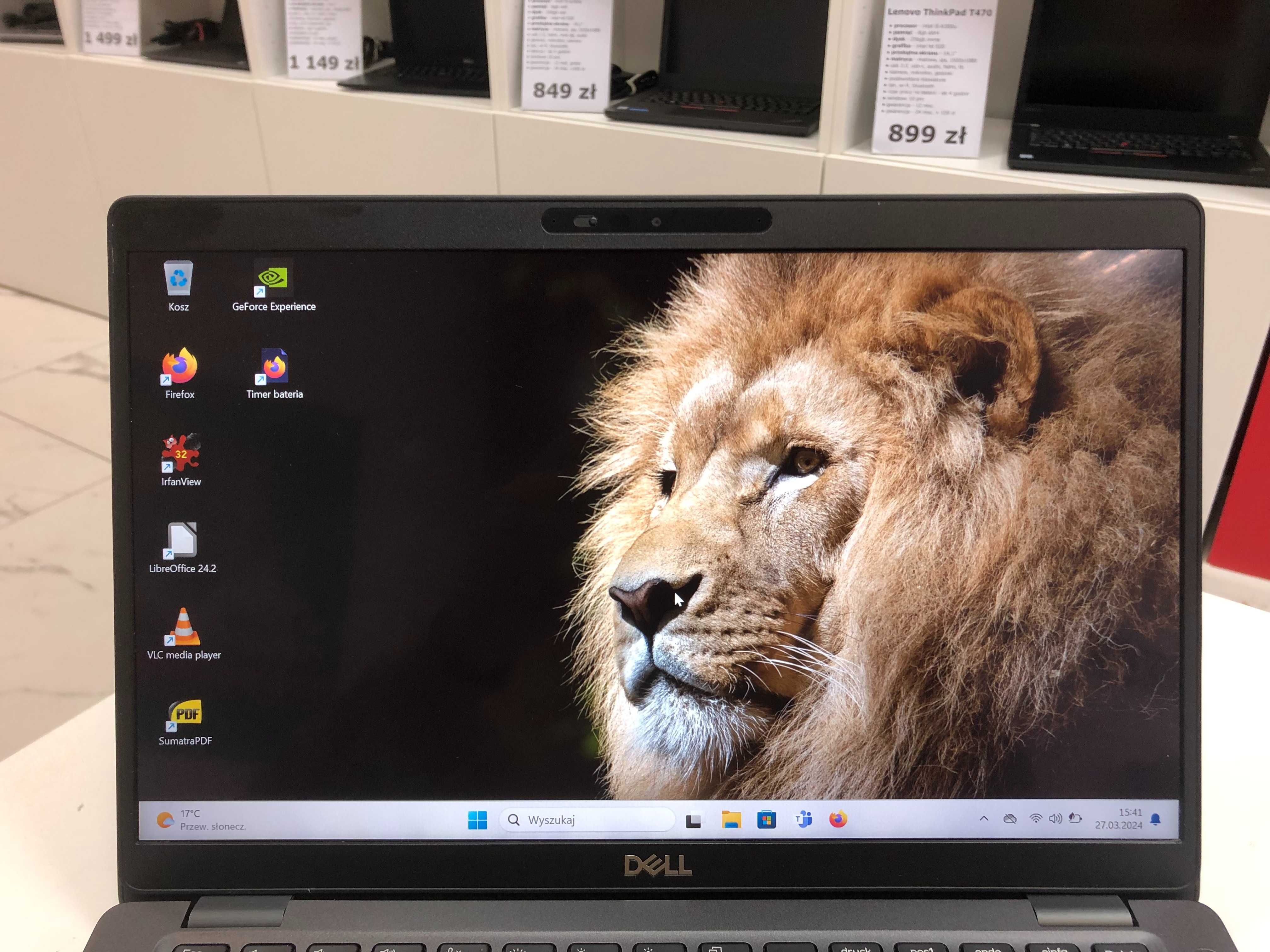 Wydajny Dell Latitude 5401 i5-9gen 32GB 256SSD nVidia IPS Dotyk Kl. A