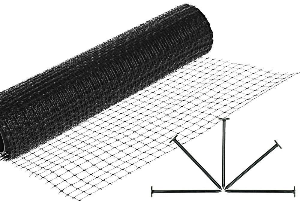 Siatka na krety 2 m x 200m przeciw kretom pod trawnik + szpilki