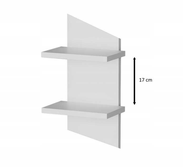 NOWOCZESNY STYL Półka wisząca ŚCIENNA 4 półki 80 cm Czarna Kurier 0zł