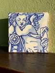 Azulejo Artesanal - Anjo pintado à mão