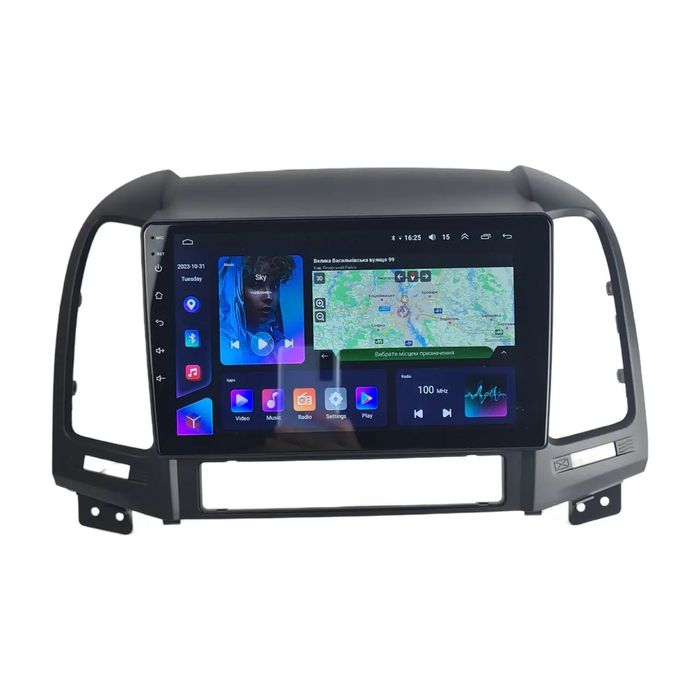 Магнітола 9" Lesko для Hyundai Santa Fe 2005-2010 2/32Gb 4G камера