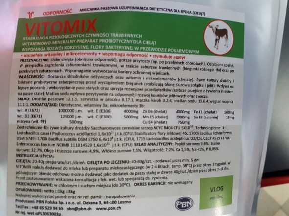 Vitomix 3 kg - witaminy dla cieląt, bydła