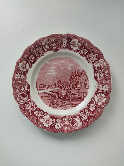 Prato e tigela da Palissy Poterry England, 1946