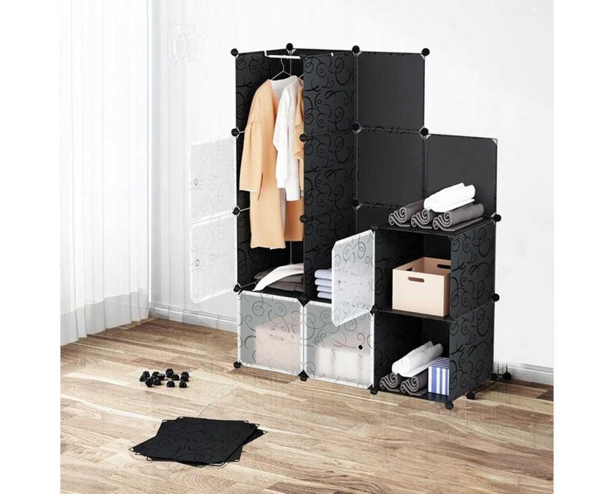 DUŻA szafa modułowa regał wieszak SZAFKA na ubrania zabawki dla dzieci