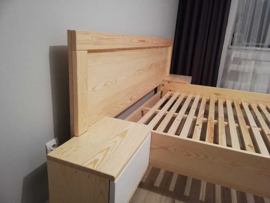 Ліжко двоспальне Дерев'яне ліжко Ліжко з дерева (Алекс)