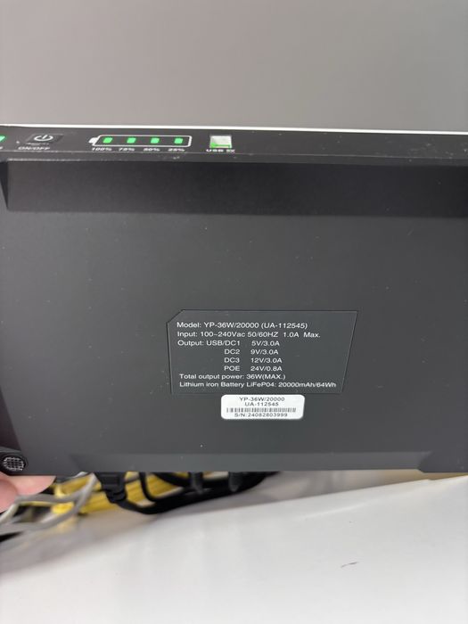 ДБЖ для роутера (маршрутизаторів) Yepo Mini DC-UPS YP-36W 20000 mAH