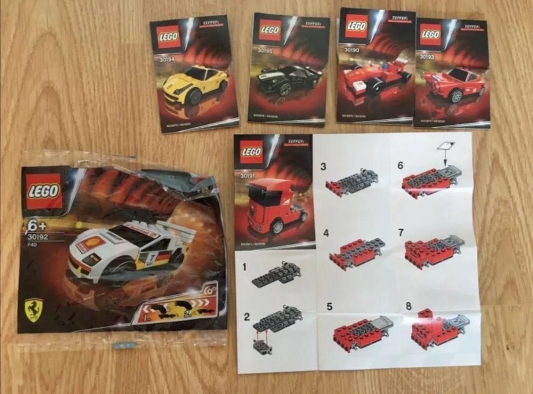 Zestaw 6x auta Lego Shell V-Power samochody Helix Ferrari nitro+