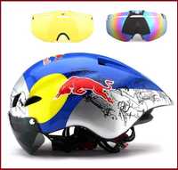 Kask Czasowy Triathlonowy Red Bull Roz M L 54-60cm +3 szybki Wys24H