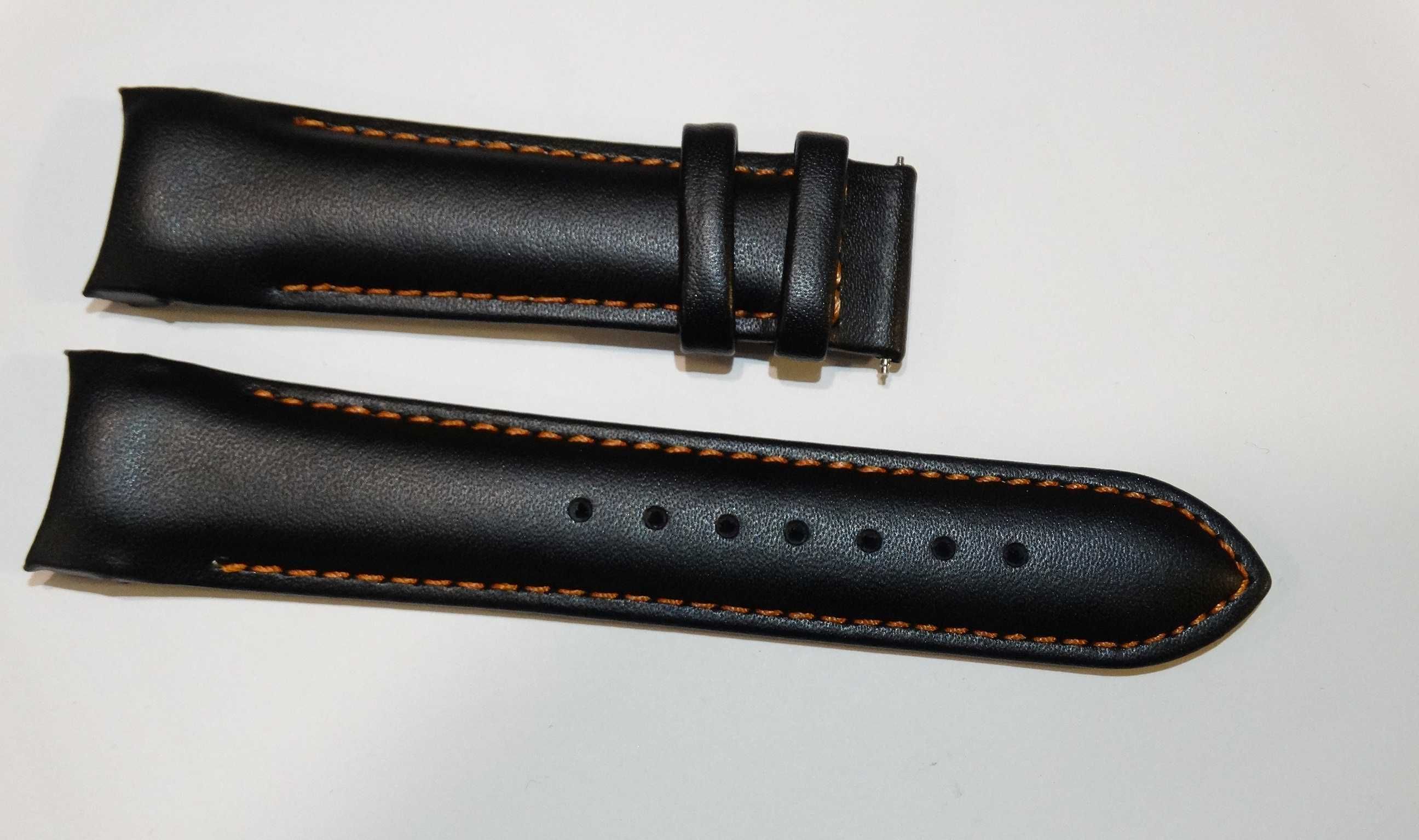 Skórzany Pasek 22mm do zegarka Tissot Couturier czarny brązowy