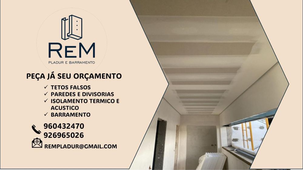 Rem pladur e barramento