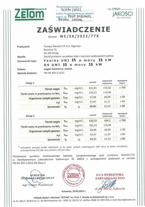 Piec Kocioł na Ekogroszek 15kw do 140m2 + DUŻA komora dopalająca