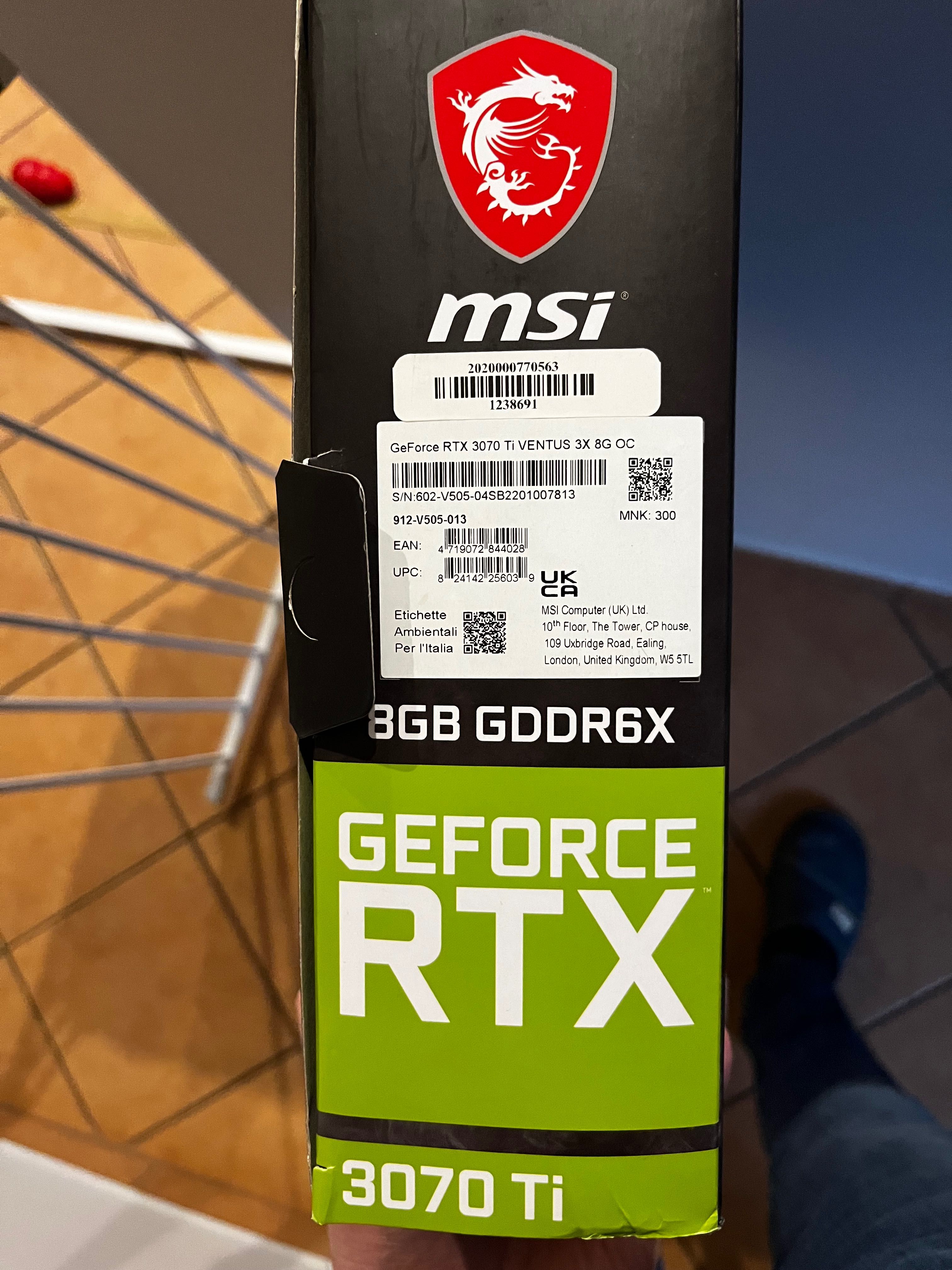 Karta graficzna MSI GeForce RTX 3070 Ti VENTUS 3X 8G OC 8 GB GWARANCJA