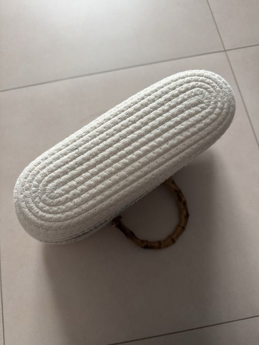 Torebka koszyk shopperka styl marynarski na lato w paski