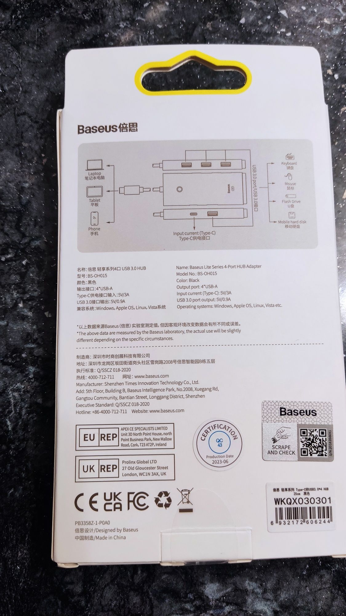 Продам Baseus  type c usb hub