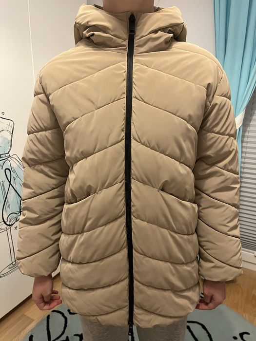 Kurtka zimowa Zara beżowa 152 dziewczęca