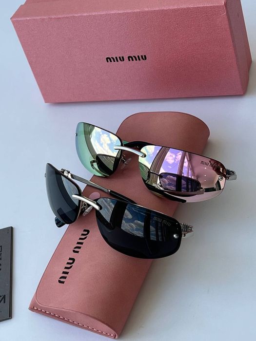 Трендовые окуляри MIU M*U якість 1 к 1 прозора лінза