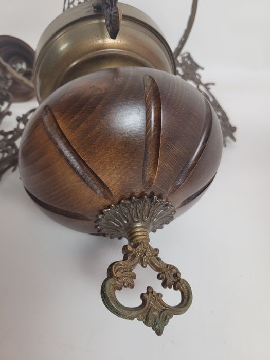 Żyrandol lampa wisząca mosiężna