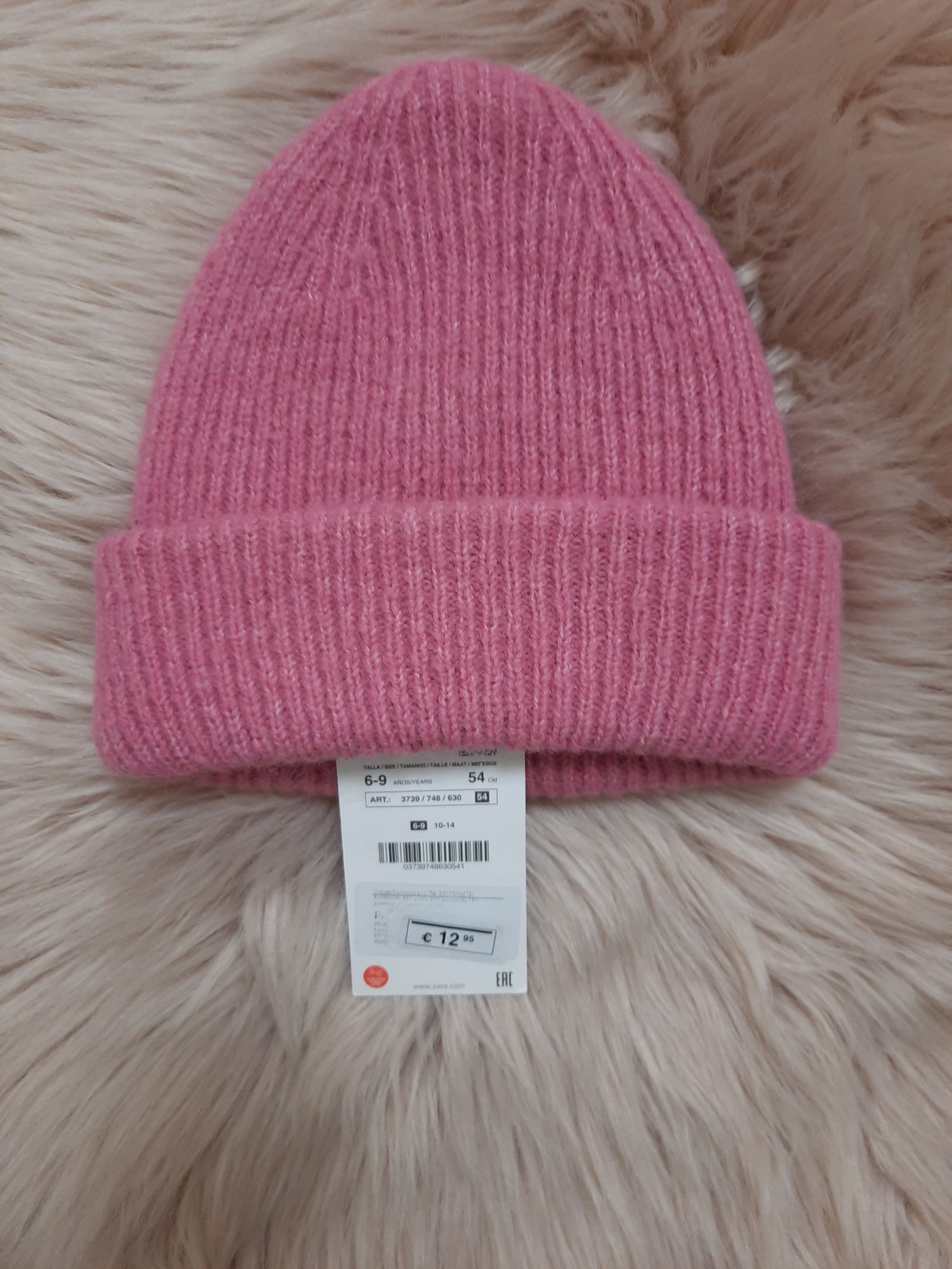 Зимова зимняя шапка шапочка для дівчинки девочки Zara