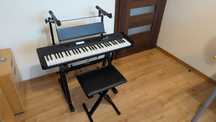 Casio LK S450 Keyboard, stołek, statyw, pedał sustain