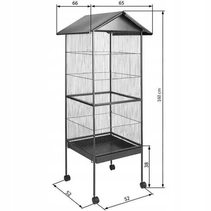 KLATKA DUŻA METALOWA dla ptaków papug egzotycznych woliera kanarków