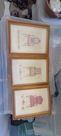 3 quadros de cadeiras