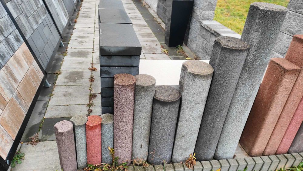 Dekoracje ogrodowe palisady obrzeża słupki palisada kostka brukowa mur