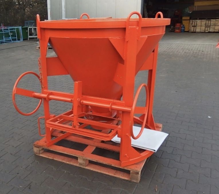 Pojemnik na beton zbiornik centralny lej kubeł kibel silos 1m3 1000L